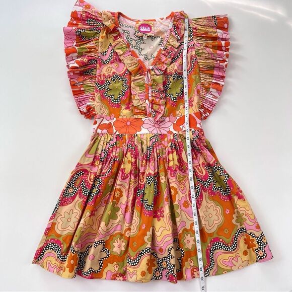CeliaB Floral Lirio Flutter Sleeve Mini Dress Size XS - Picture 12 of 13